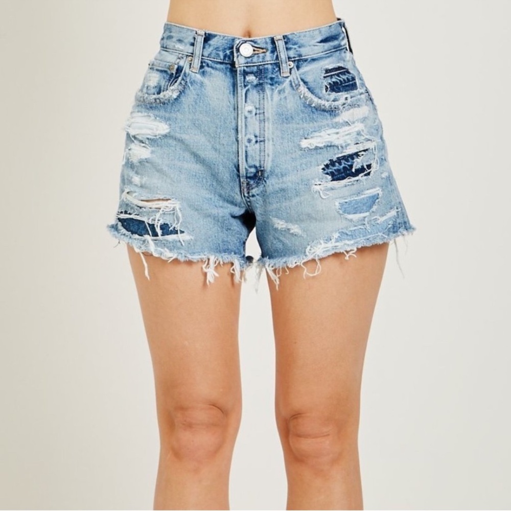 Moussy Vintage MV Jones Patched Shorts Size 27